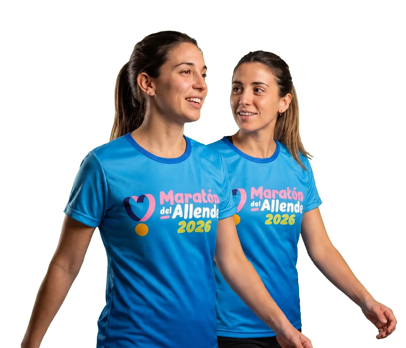 Corredoras con la remera de la Maratón del Allende 2026
