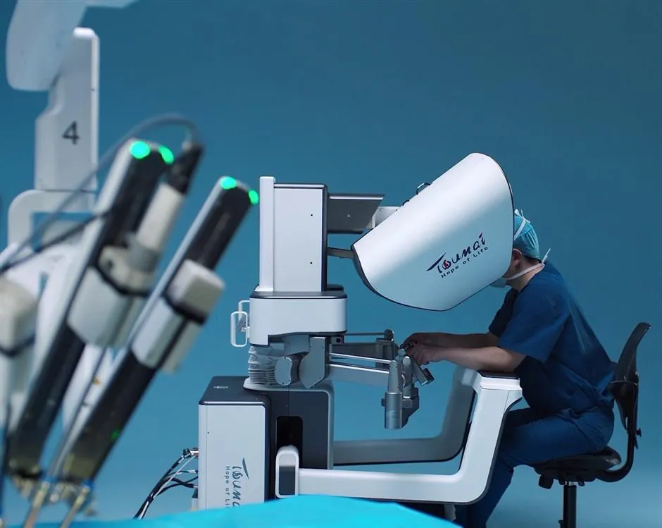 Quirófano con el robot de cirugía robótica