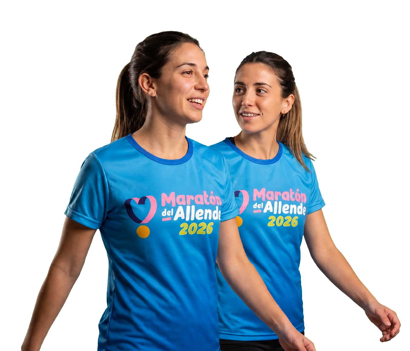 Corredoras con la remera de la Maratón del Allende 2026