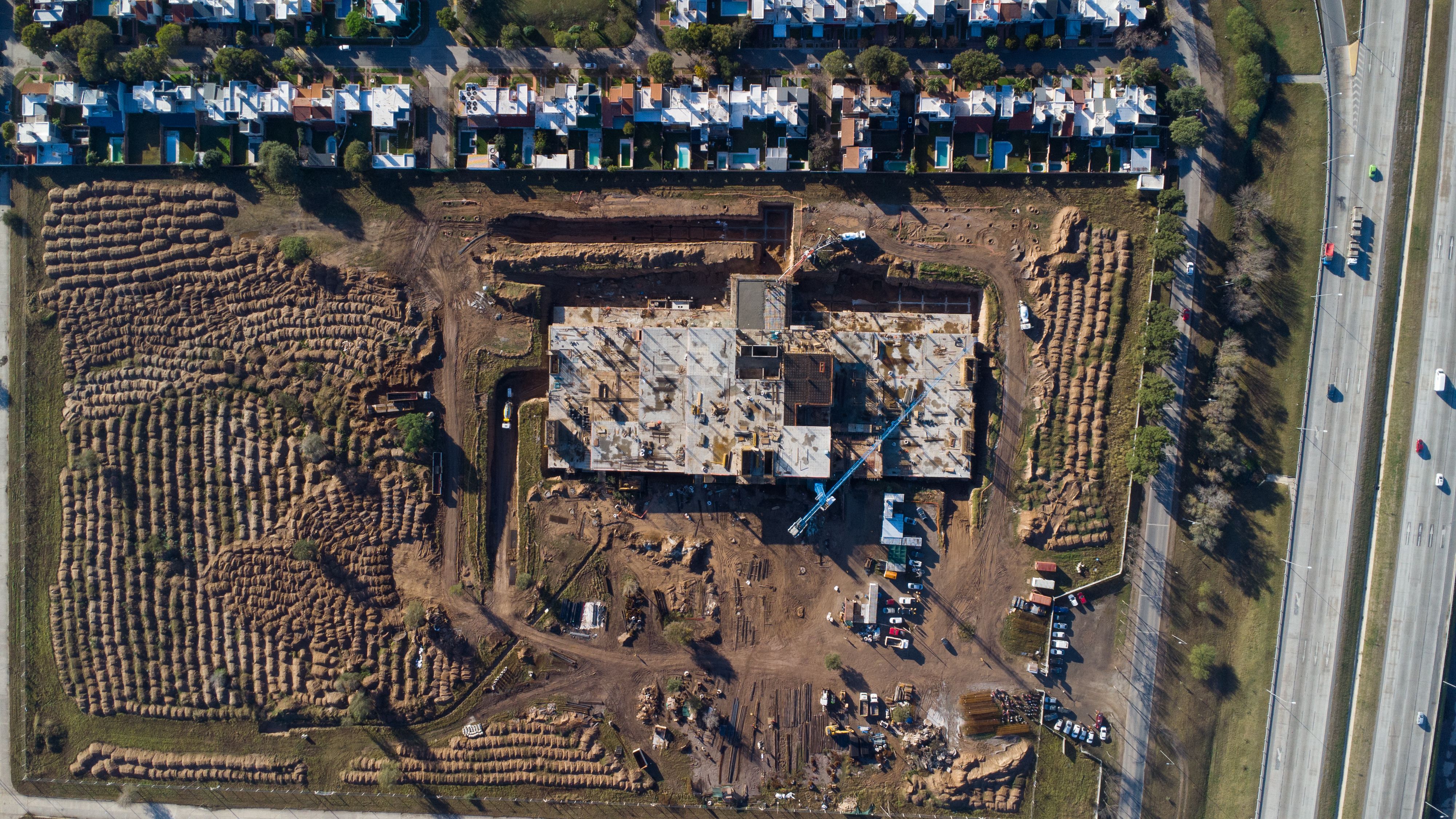 Obra Sanatorio Allende Sur - Vista aérea